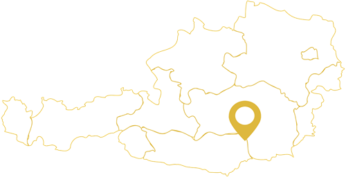 Karte von Österreich mit Markierung für Preitenegg